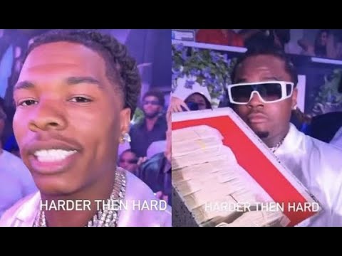 Lil Baby Gifts Gunna A Shoebox Full Of Money In Club For His Birthday
