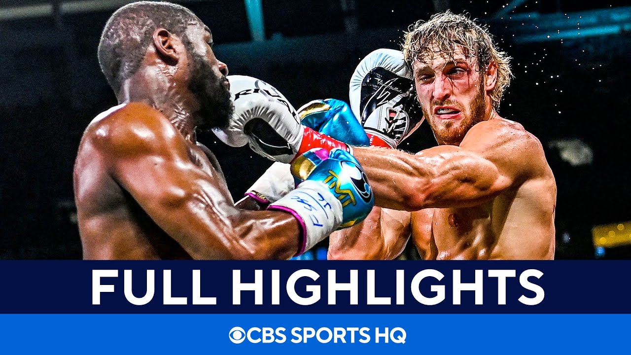 Floyd Mayweather Vs Logan Paul Highlight, Fans Think Mayweather Held Him Up After KO’ing Him!