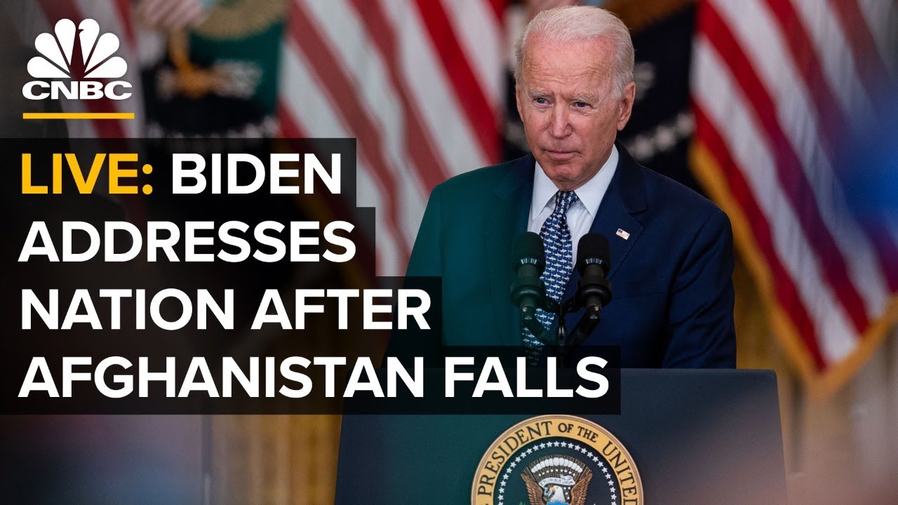 President Biden addresses the nation after Afghanistan falls to Taliban —