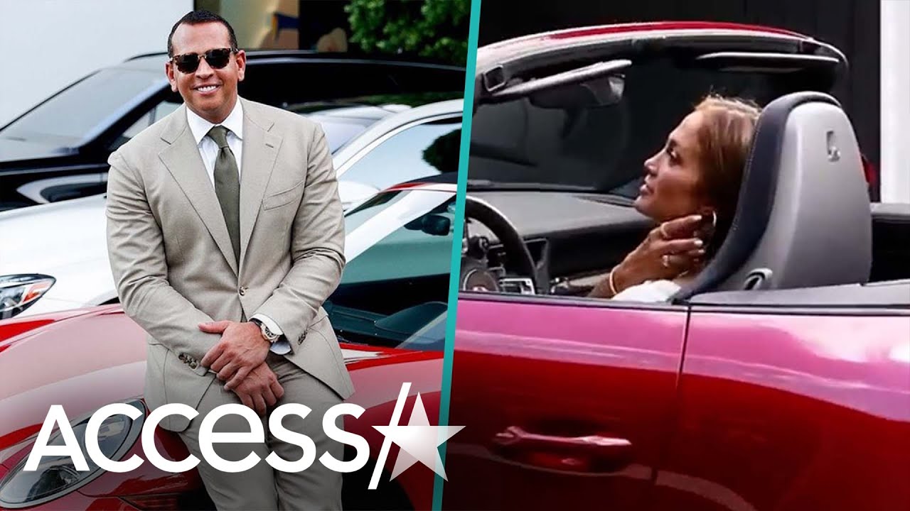 Alex Rodriguez Poses w/ Porsche He Gave Jennifer Lopez For Her Birthday