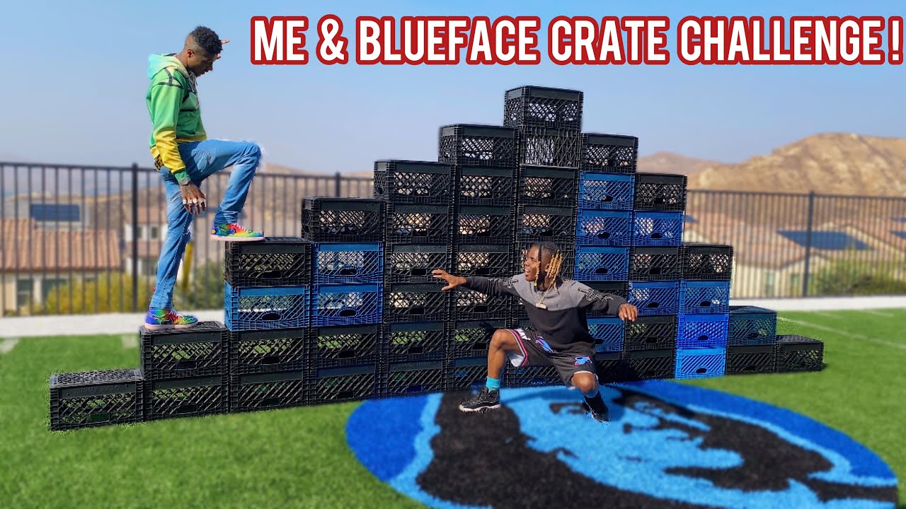 CRATE CHALLENGE with BLUEFACE & FRIENDS 🤕 Walk The Crates Hood Olympics!