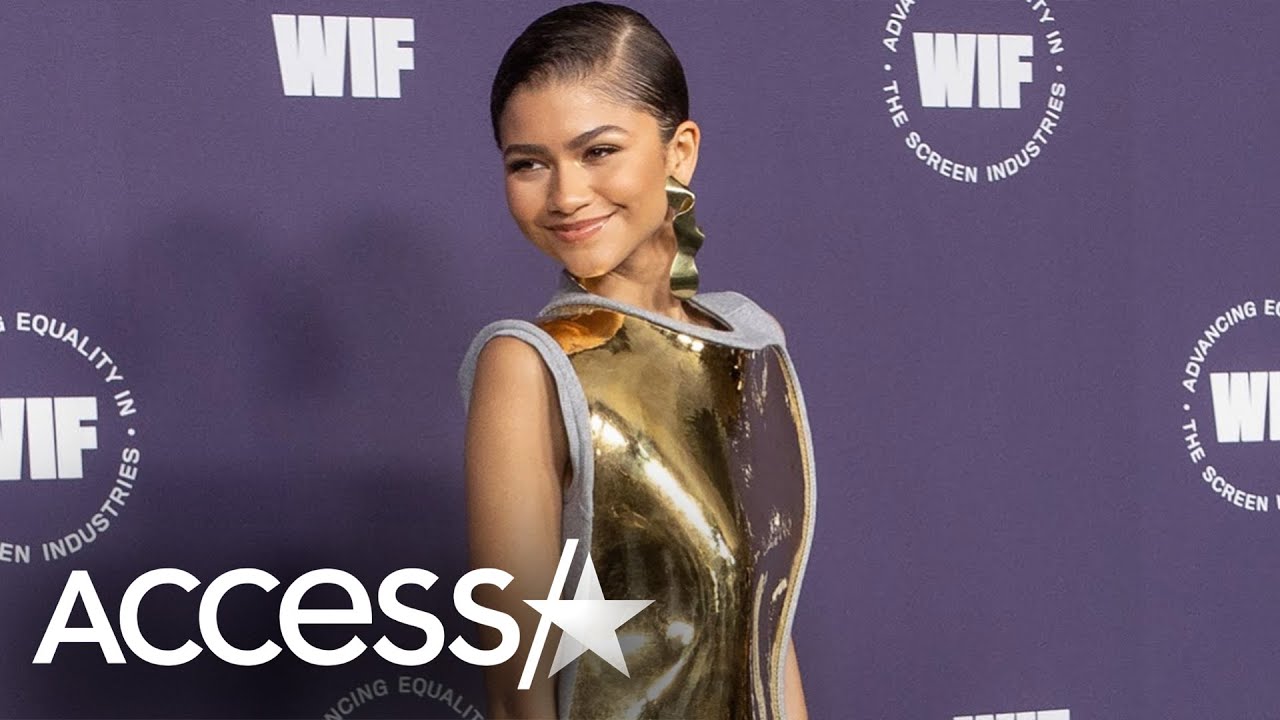 Zendaya Turns Heads In Gold Breast Plate At Women In Film Awards