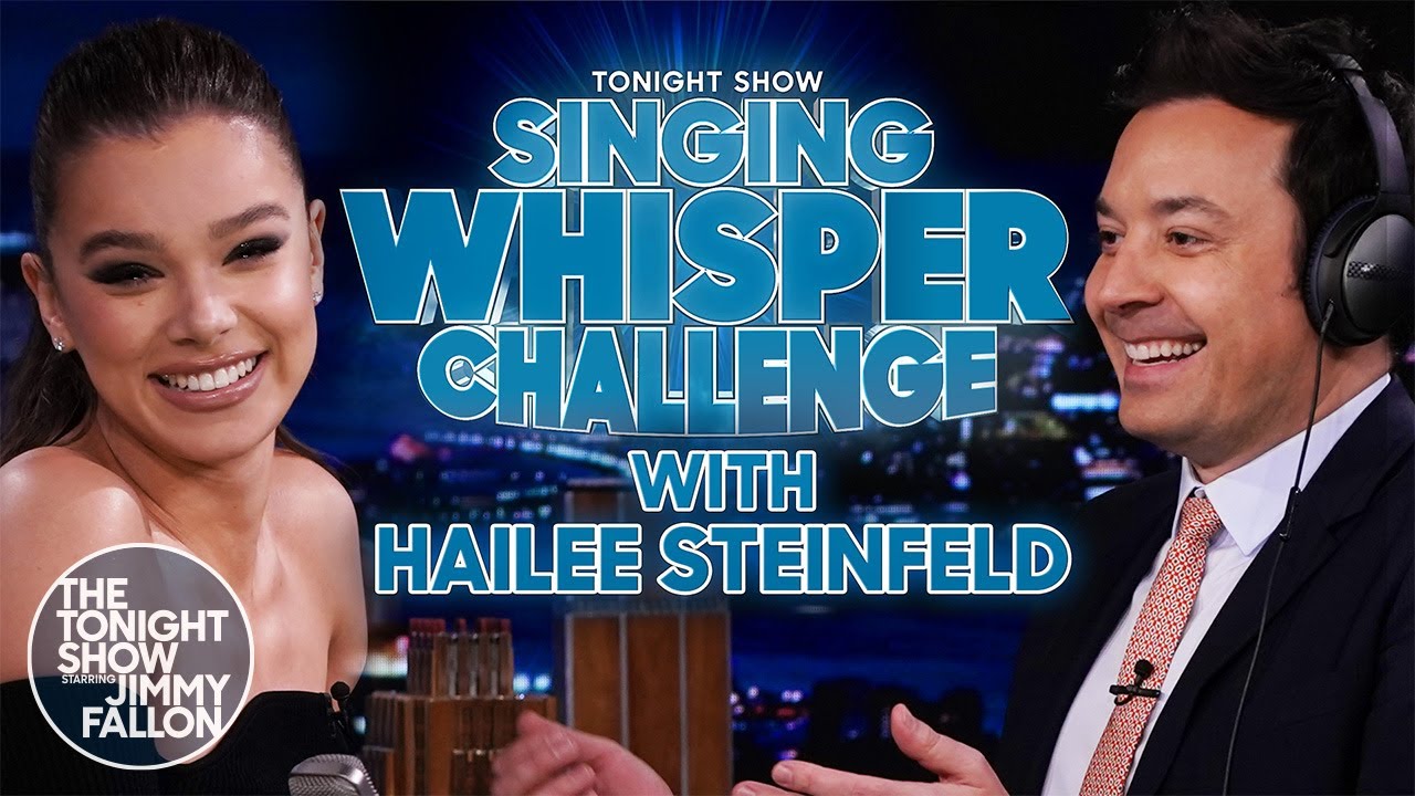 Singing Whisper Challenge with Hailee Steinfeld | The Tonight Show Starring Jimmy Fallon