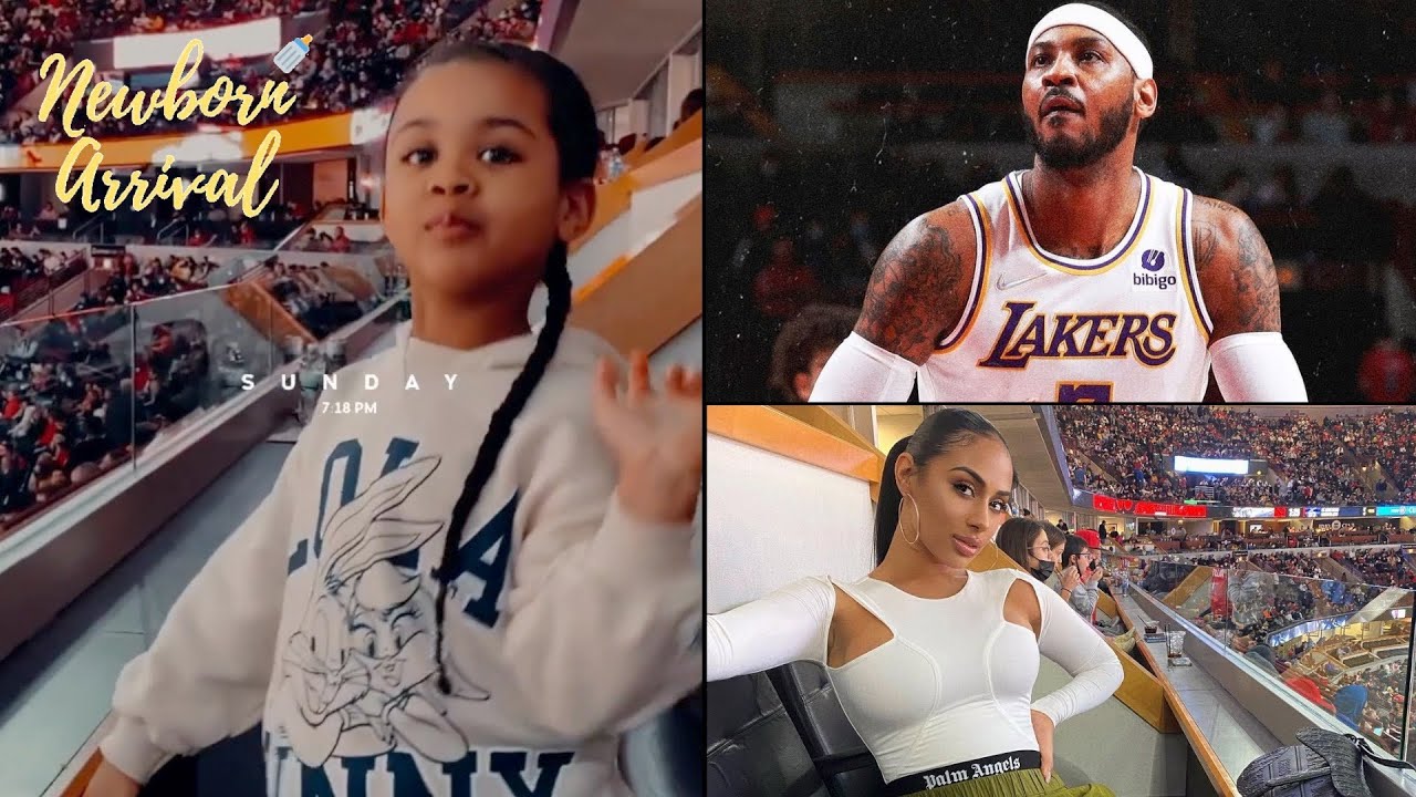 Carmelo Anthony’s Daughter GiGi Watches Daddy Play Against The Chicago Bulls! 🏀