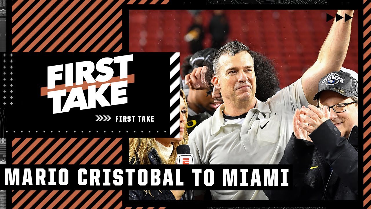 Reacting to Mario Cristobal leaving Oregon for Miami | First Take