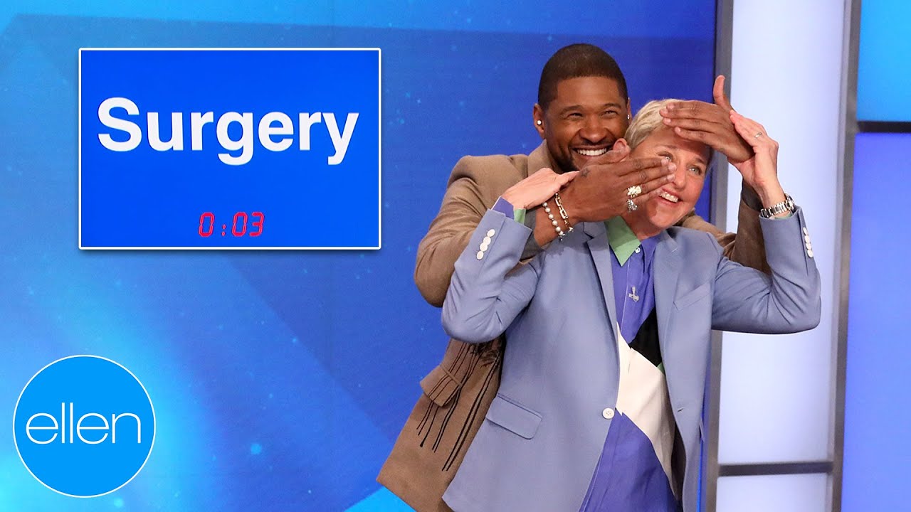 Usher & Ellen Play ‘Heads Up!’ with the Audience for a Big Prize!