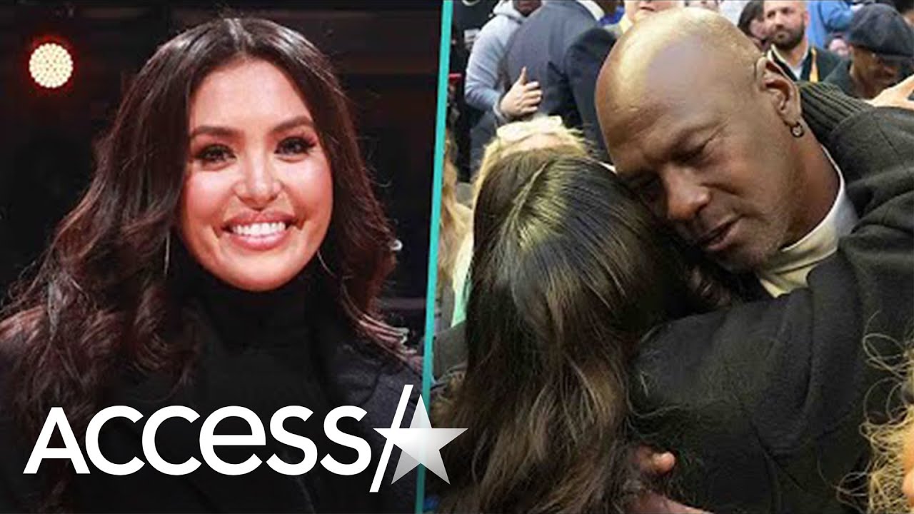 Vanessa Bryant Hugs Michael Jordan As Kobe Bryant & Gianna Bryant Are Honored