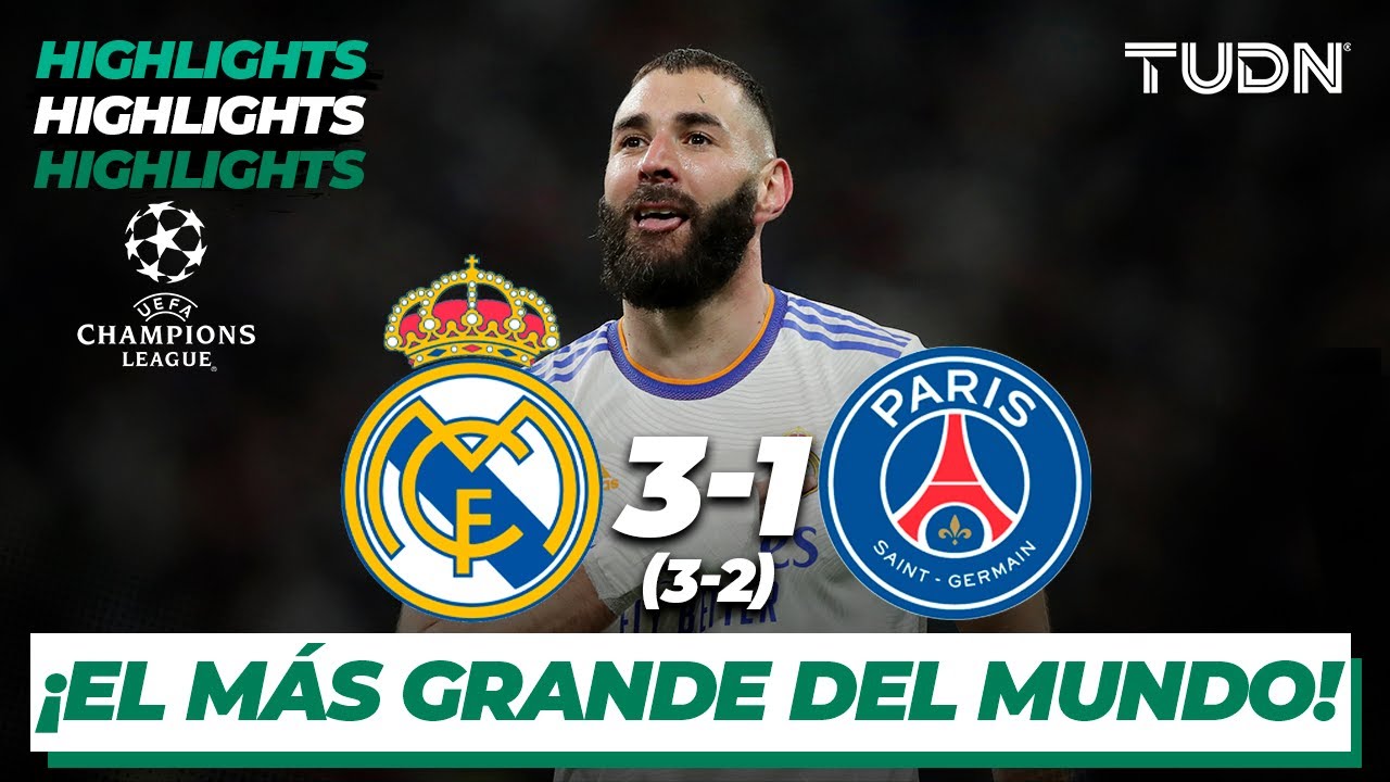 Highlights | Real Madrid 3(3)-(2)1 PSG | UEFA Champions League 2022 – 8vos vuelta | TUDN