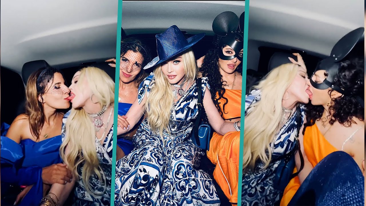 Madonna French Kisses Two Women In The Car While Celebrating Her 64th Birthday