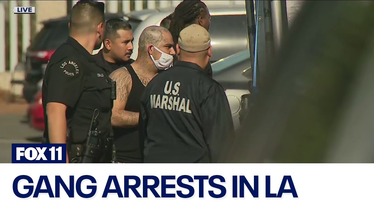 Gang arrests in downtown LA