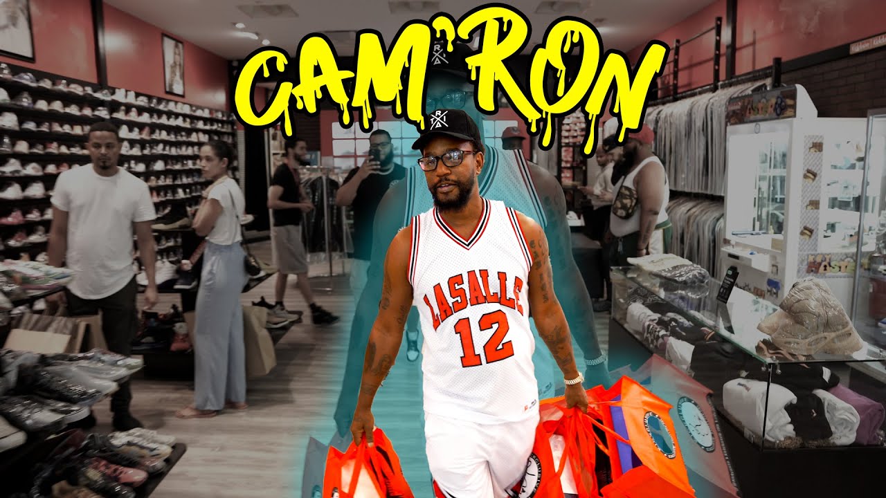 CAM’RON KILLA CAM GOES SHOPPING FOR KICKS AT KICKCLUSIVE BEFORE HIS FLIGHT TO CALI