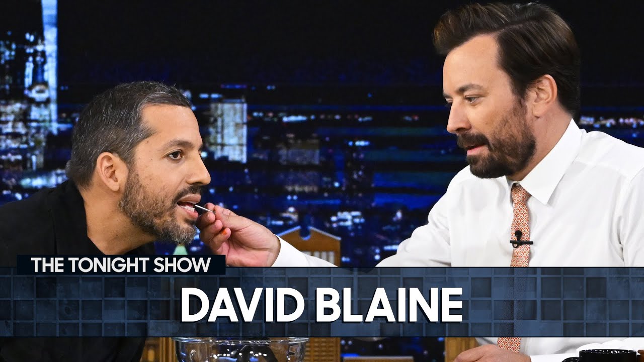 David Blaine Freaks Jimmy Out with a Terrifying Card and Nail Trick | The Tonight Show