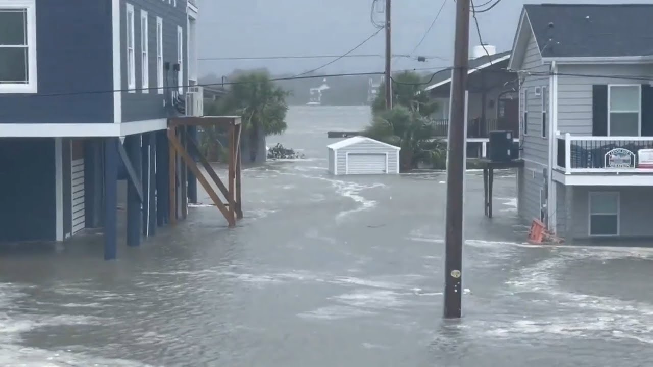 South Carolina turning into an ocean! flash flood, big waves & hurricane ian hits myrtle