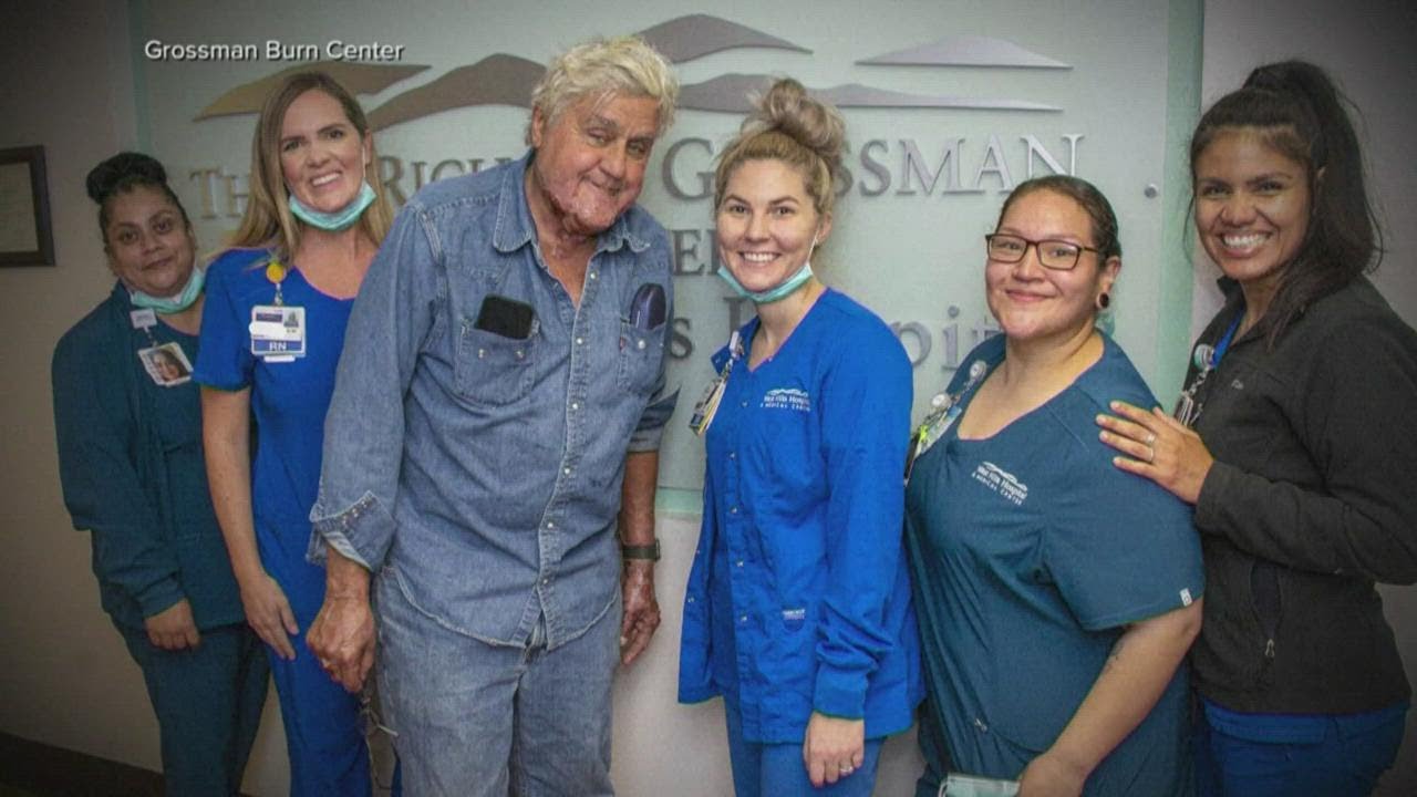 First photo released of Jay Leno since suffering severe burns from car fire