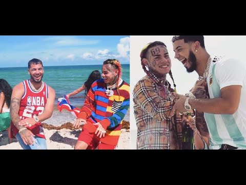 6ix9ine Runs Down on Anuel AA’s brother in Florida and they have a tense standoff!!