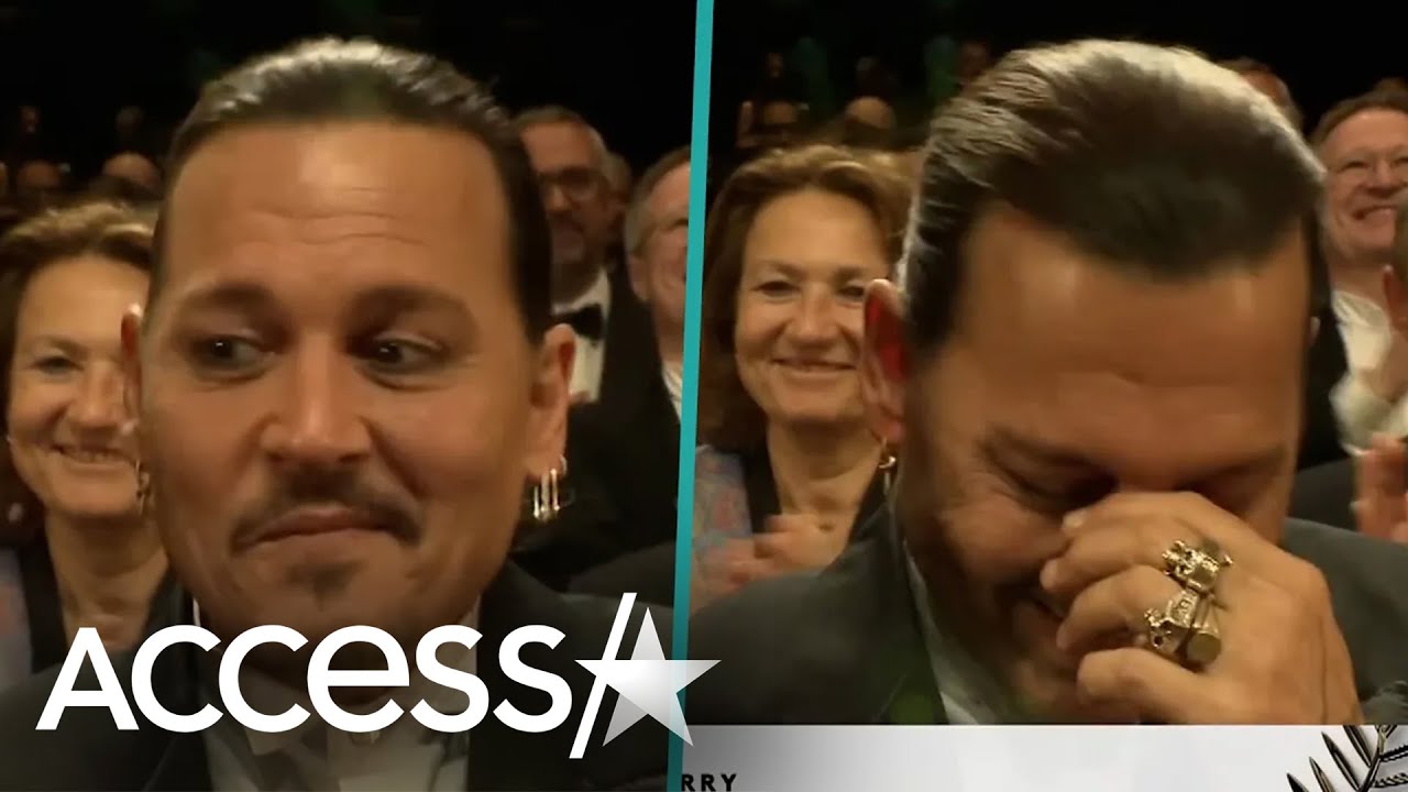 Johnny Depp TEARS UP Over 7-Minute Standing Ovation At 2023 Cannes Film Festival