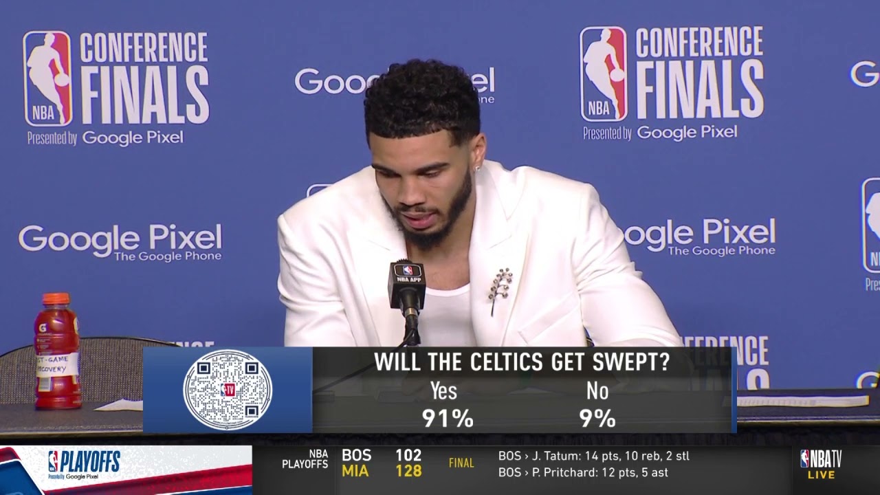 Jayson Tatum Talks ECF Game 3 Loss vs Heat, FULL Postgame Interview 🎤