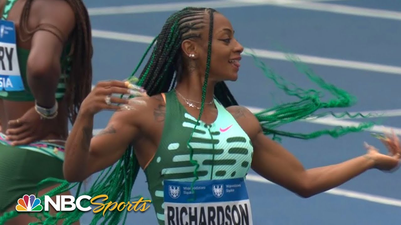 xSha’Carri Richardson edges Shericka Jackson in 100m showdown at Diamond League Silesia | NBC Sports