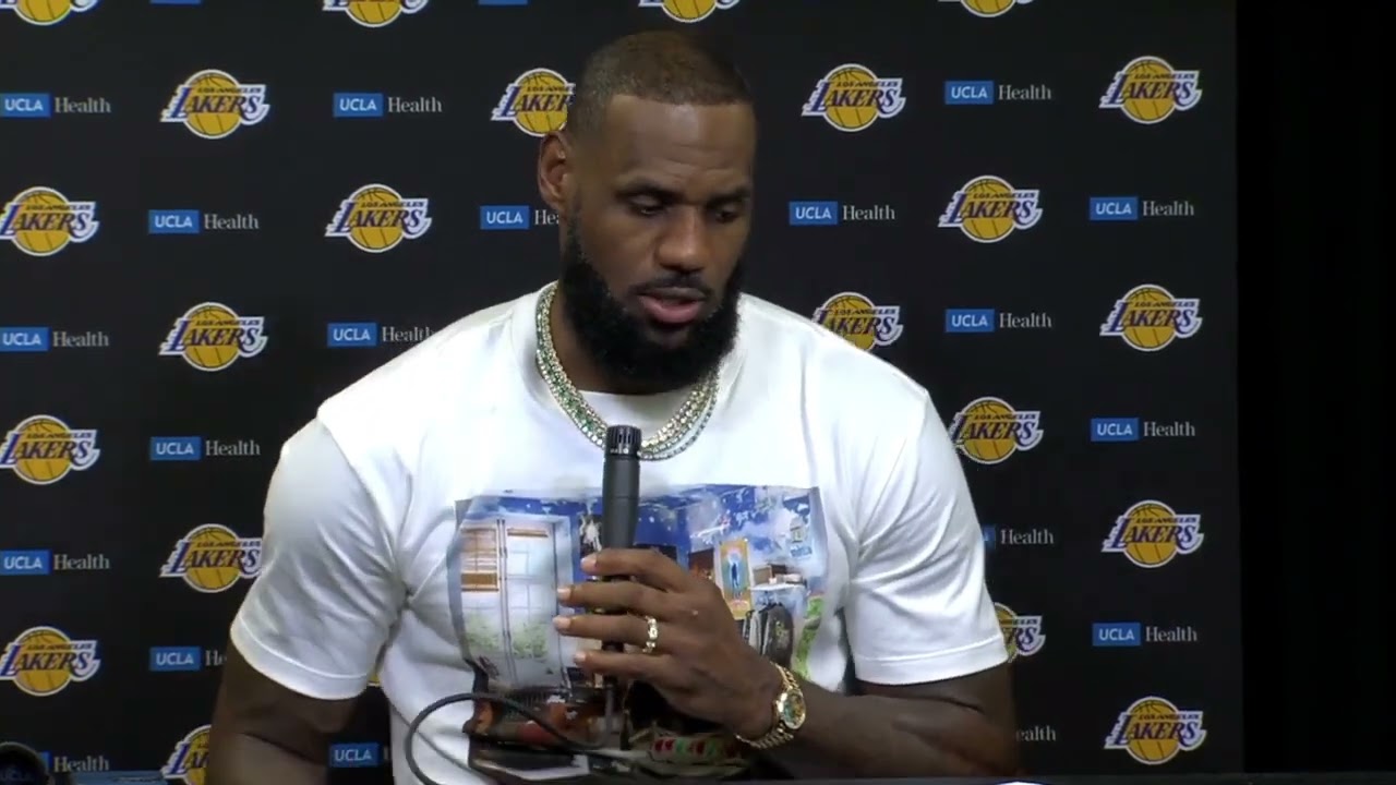 LeBron James Postgame Interview | Los Angeles Lakers fall to Miami Heat 108-107