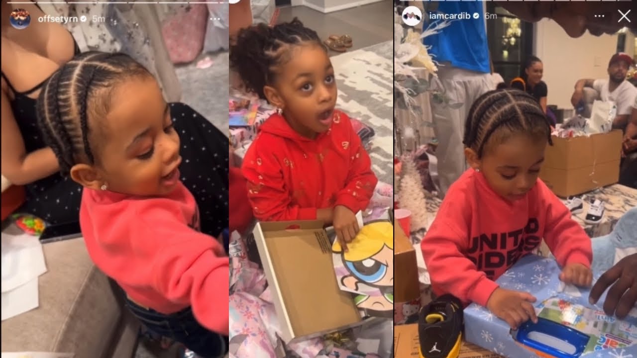 Cardi B & Offset Reunite for Christmas with the kids!