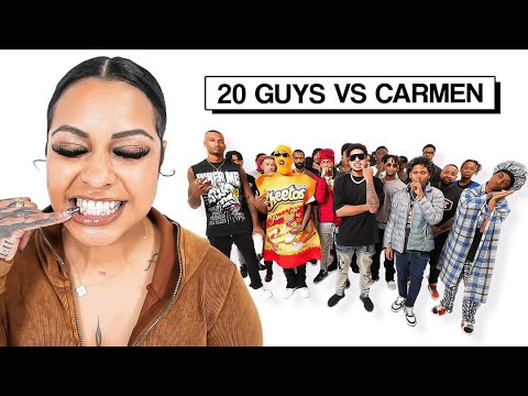 20 MEN VS 1 YOUTUBER: CARMEN