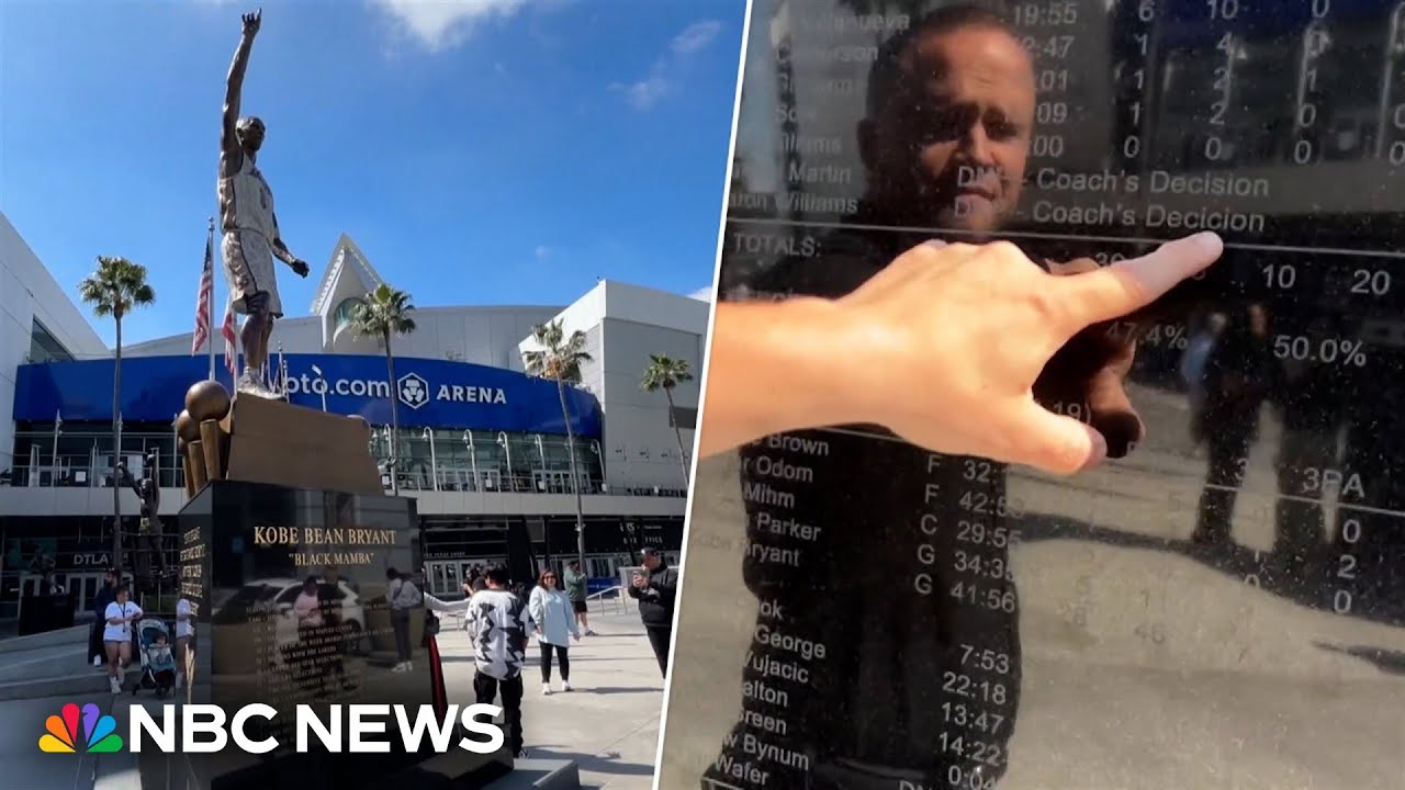 Fans point out typos on Kobe Bryant statue outside Crypto.com Arena