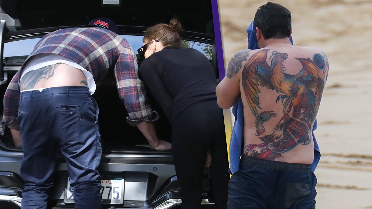 Ben Affleck’s Back Tattoo Resurfaces During Flat Tire Repair With J.Lo