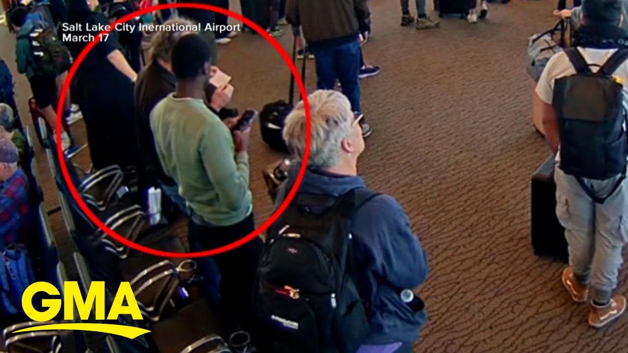 New surveillance video of man catching a flight without ticket