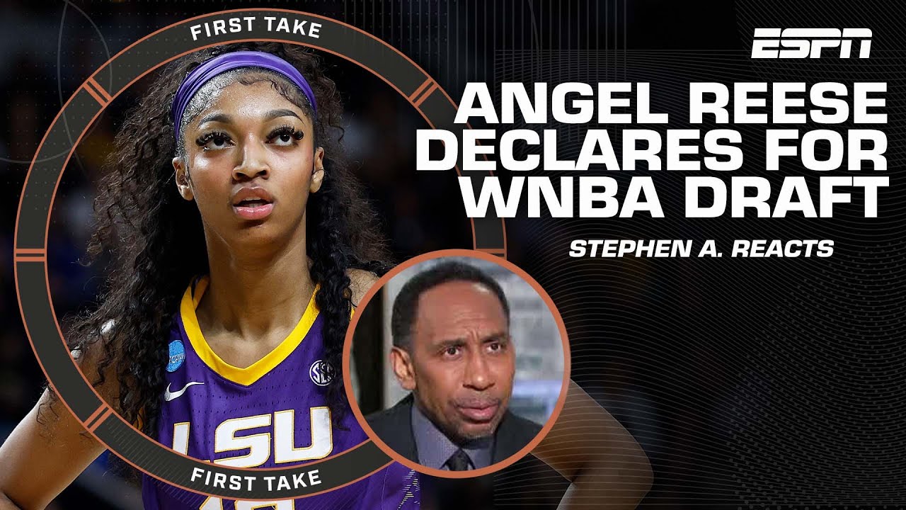 Stephen A. reacts to Angel Reese declaring for the 2024 WNBA Draft | First Take