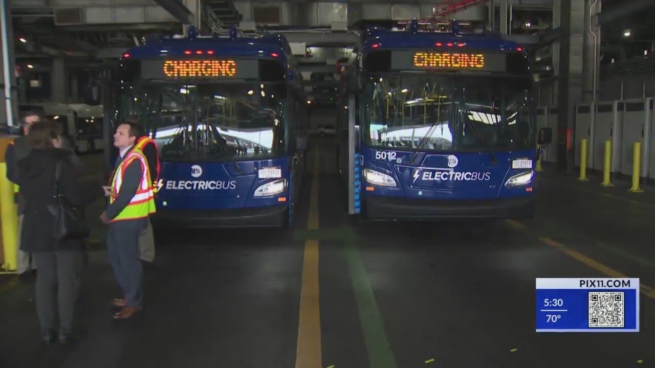 MTA reveals new electric buses, charging stations