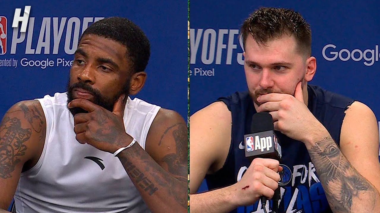 Kyrie Irving & Luka Doncic talk Game 6 Win & Advancing to West Finals, Postgame Interview