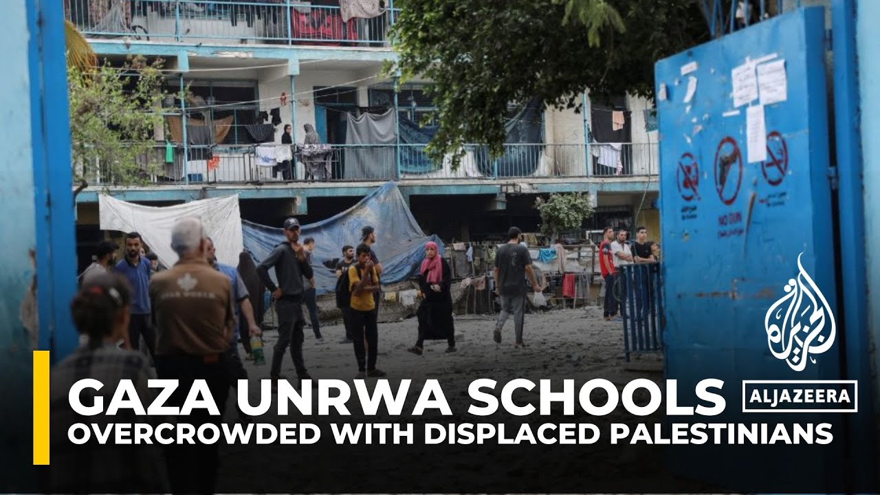 Displaced Palestinians in Gaza’s overcrowded schools face unsafe conditions & ongoing attacks