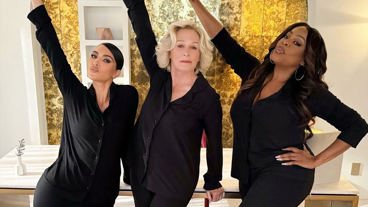 Kim Kardashian Has “Pajama Party” with All’s Fair Co-Stars Glenn Close and Niecy Nash