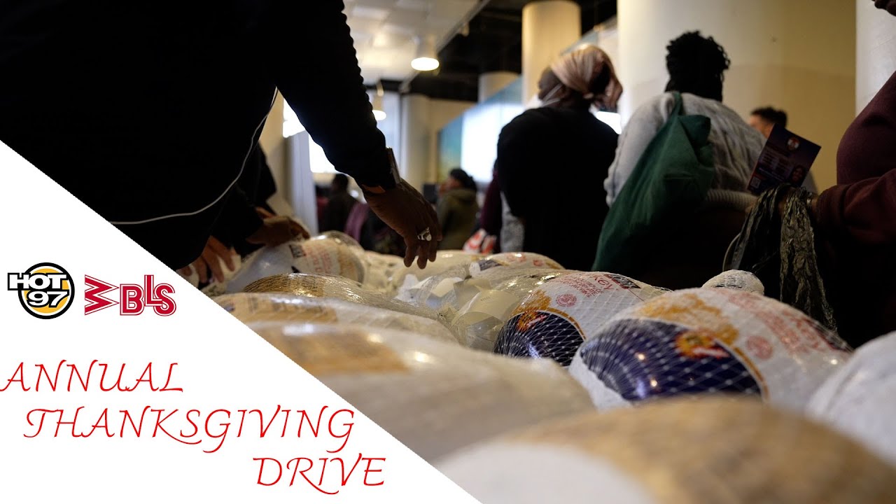 HOT 97 Annual Thanksgiving Drive at Tracey Towers in The Bronx