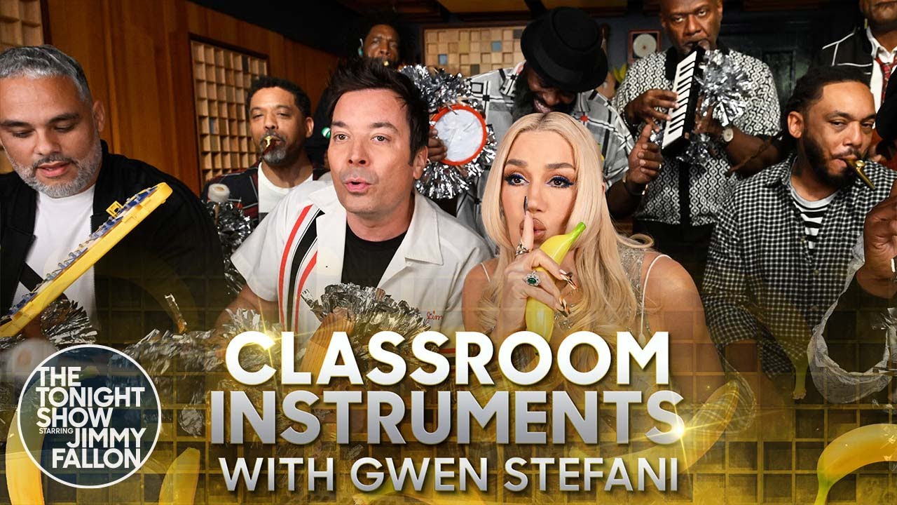 Gwen Stefani, Jimmy Fallon and The Roots Sing “Hollaback Girl” (Classroom Instruments)