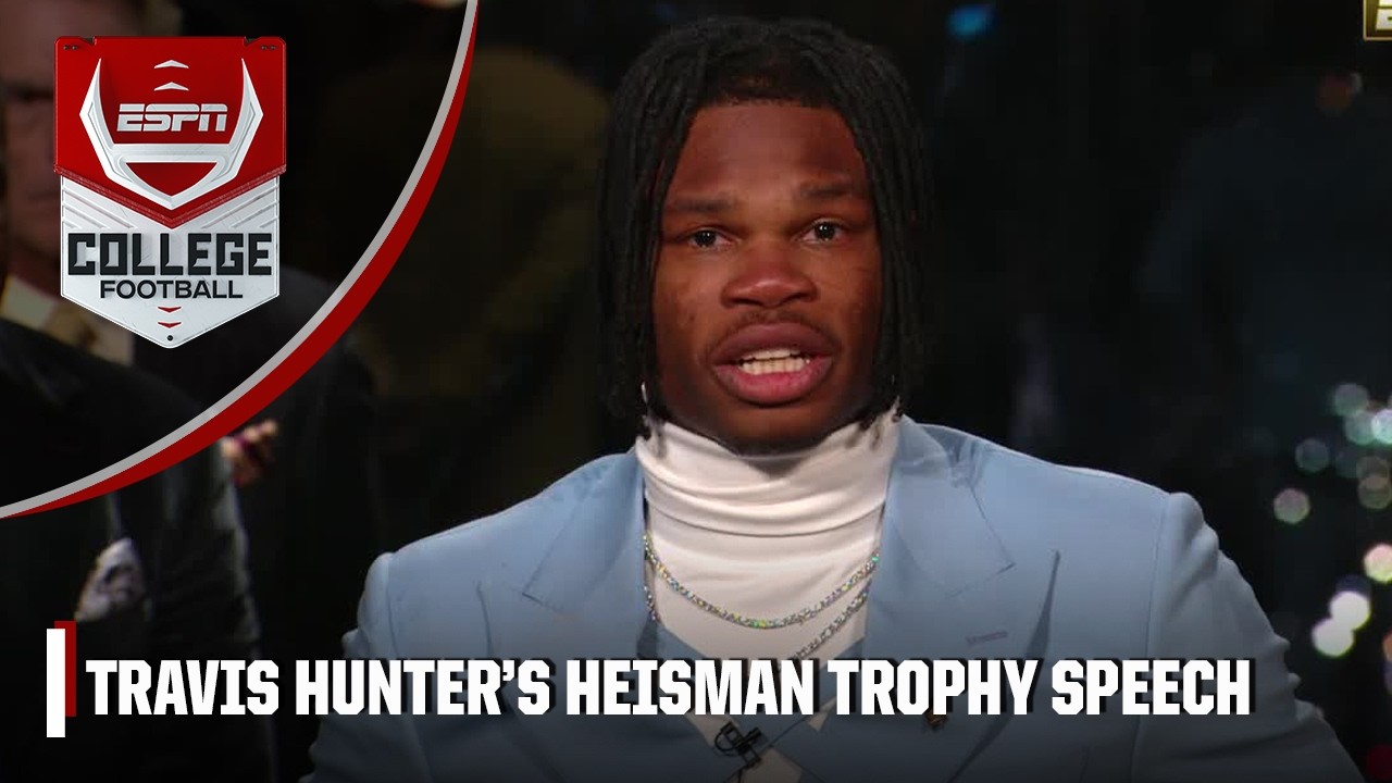 Travis Hunter wins the 2024 Heisman Trophy [FULL SPEECH] | ESPN College Football